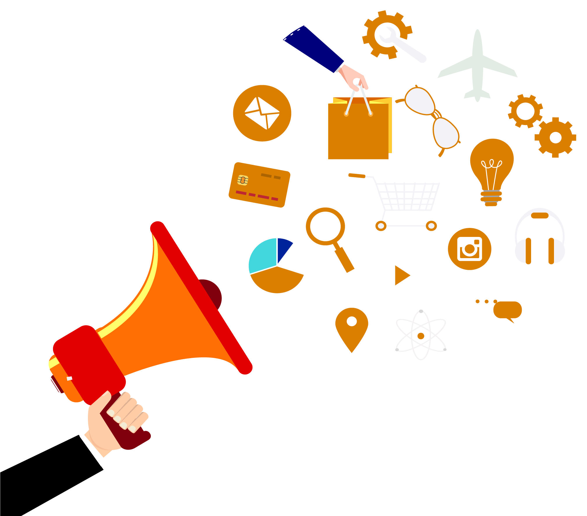 Marketing Clipart Promotional Product - Loudspeaker Marketing Png (2016x1775)