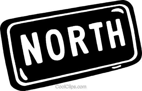 Road Sign, North Royalty Free Vector Clip Art Illustration - Sign (480x307)