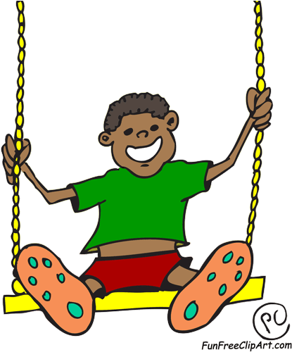 Swing Clipart Boy On - Clip Art (444x500)