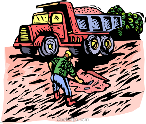 Dump Truck Royalty Free Vector Clip Art Illustration - Dump Truck Royalty Free Vector Clip Art Illustration (480x408)