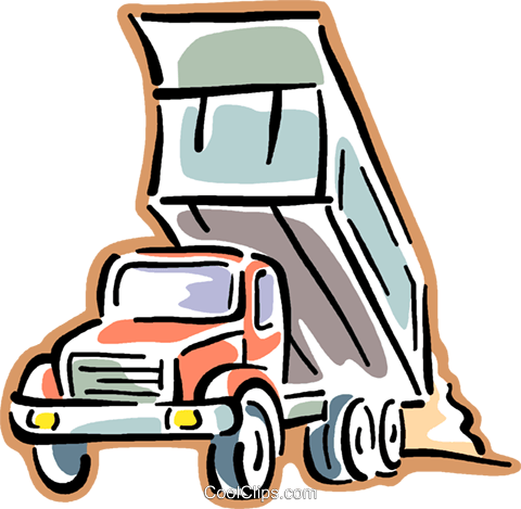 Dump Truck Royalty Free Vector Clip Art Illustration - Dump Truck Royalty Free Vector Clip Art Illustration (480x469)