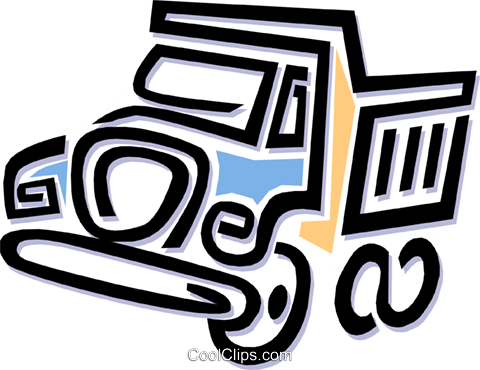 Dump Truck Royalty Free Vector Clip Art Illustration - Dump Truck (480x370)