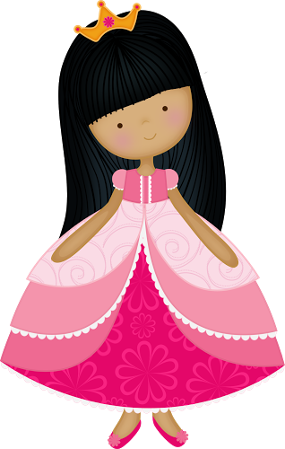 Patchwork, Scrapbook Images, Cute Clipart, Princess - Dibujos De Niñas Con De Princesas (318x500)