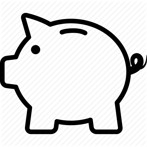Piggy Bank Clipart Bank Clip Art - Piggy Bank Easy Drawing (512x512)