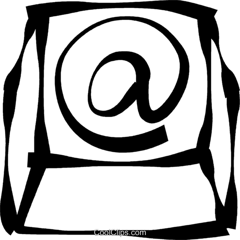 Computer Keyboard With The E-mail Sign Royalty Free - Email (480x480)