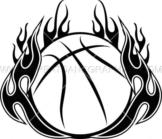 Collection Of Free Flame Vector Basketball - Basketball With Flames Clipart (631x540)