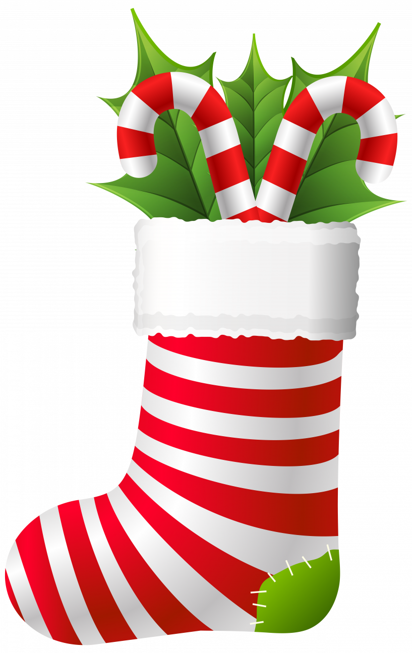 Library Christmas Stocking Clipart Images - Christmas Stocking Clipart Transparent (817x1295)