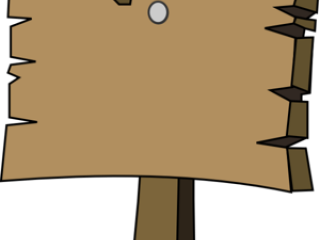 Sign Clipart Blank - Wood Sign Cartoon Png (640x480)