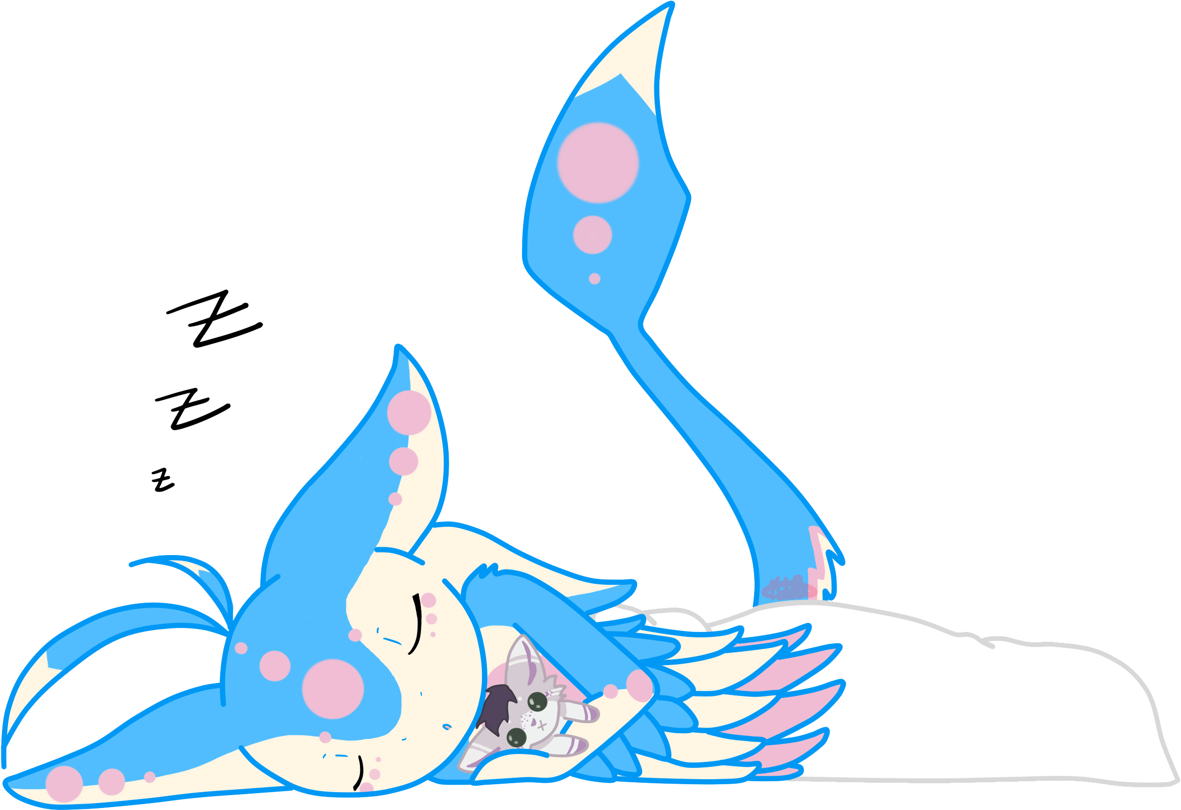 Avali Nap Time - Cartoon (2454x1681)