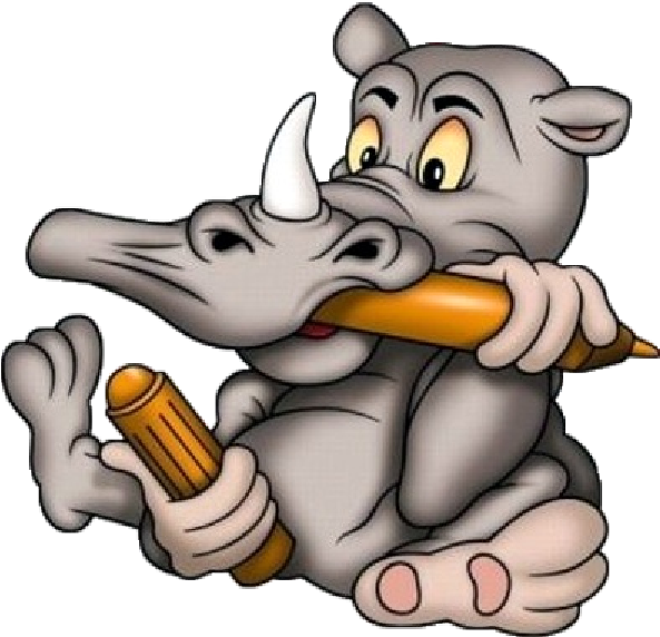 Funny Rhinoceros Cartoon Images Use These Free Images - Drawing (600x600)