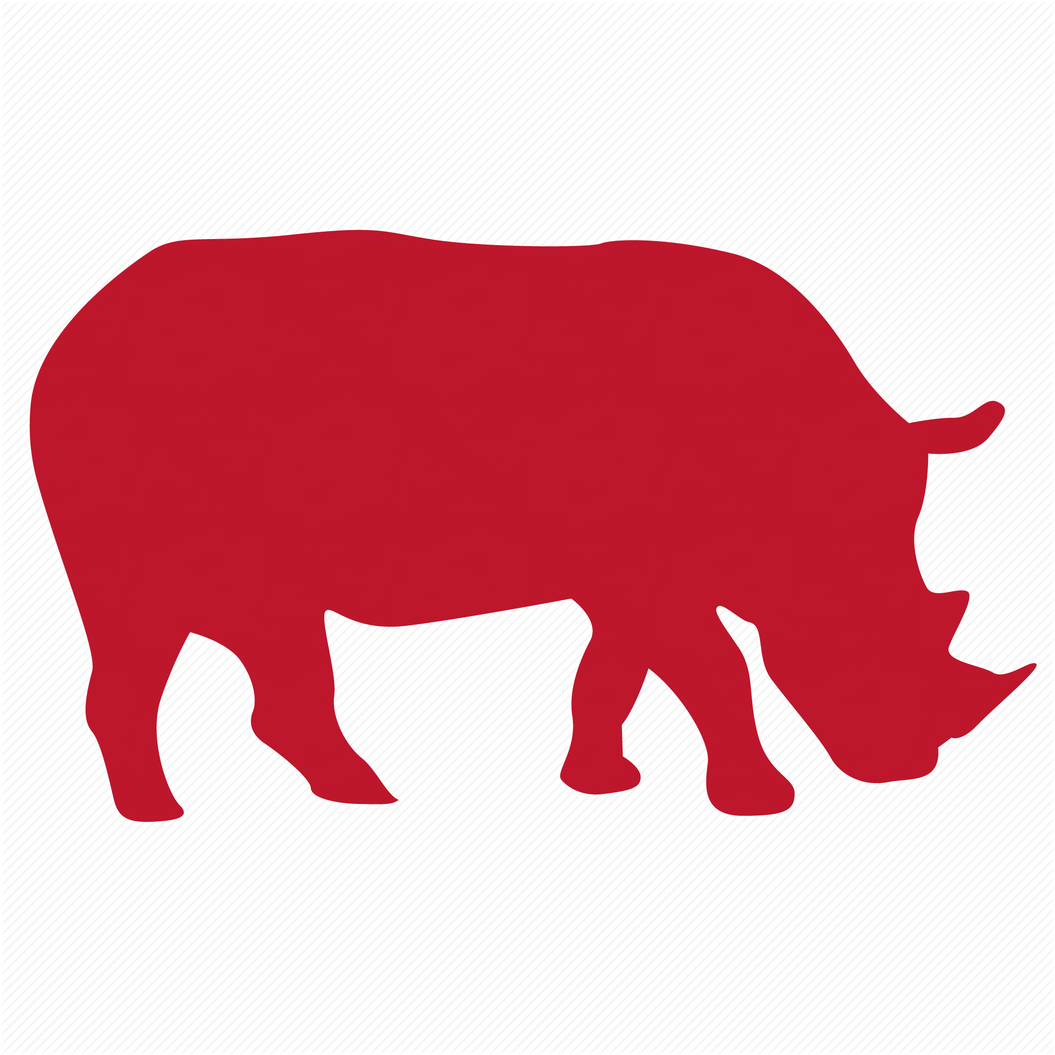 Footprint Clipart Rhino - Red Rhinoceros (2118x2118)