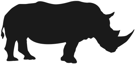Rhino Clipart Svg - Rhino Silhouette Png (512x512)