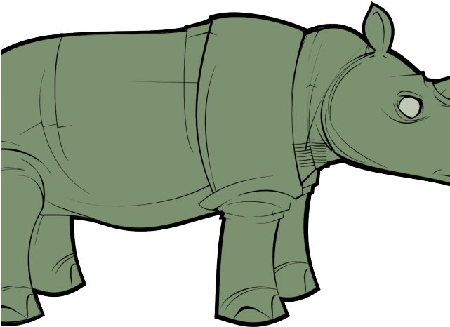 Rhino Clipart Rino - Rhinoceros (640x480)