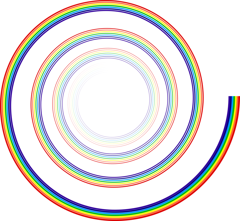 All Photo Png Clipart - Rainbow Spiral Png (814x750)