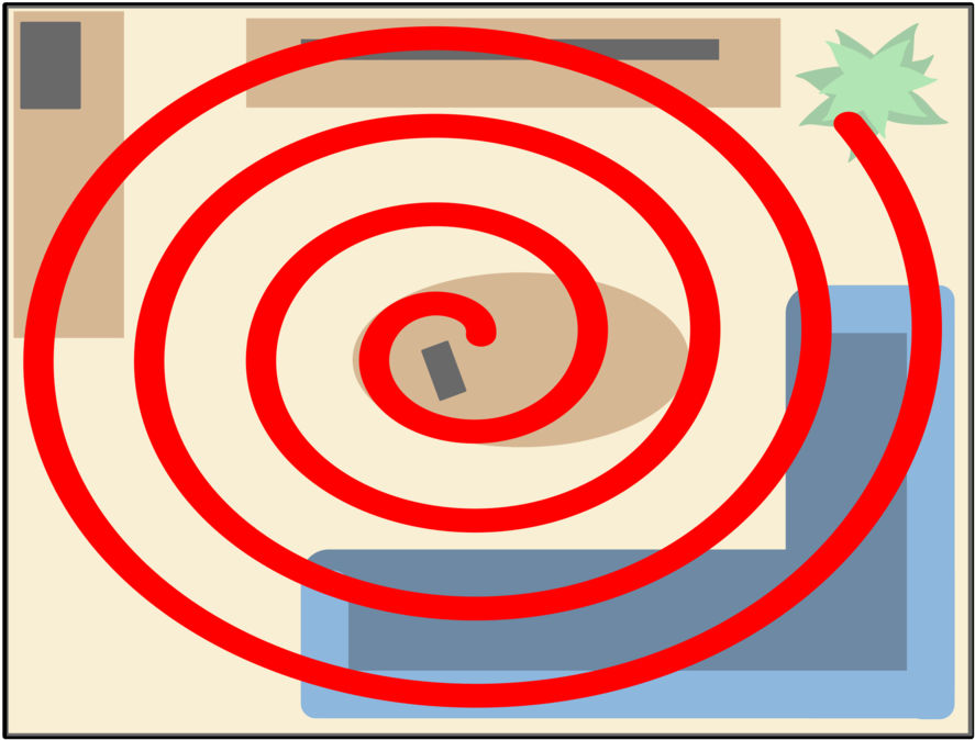 Golden Spiral Logarithmic Spiral Line Point - Spiral Crime Scene Search Pattern (958x750)