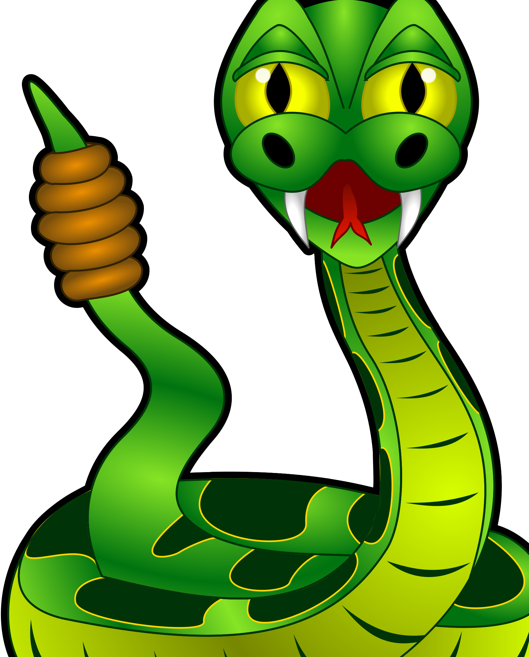 Log In - Venomous Snake Clipart (1739x2160)