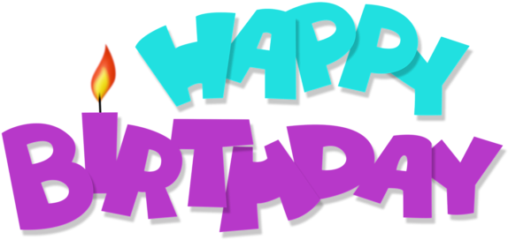 Happy Birthday Png, Verona, Purple, Holiday, Happiness, - Happy Birthday Png Transparente (600x307)