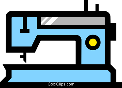 Sewing Machine Clipart Blue - Clipart Nähmaschine (480x346)