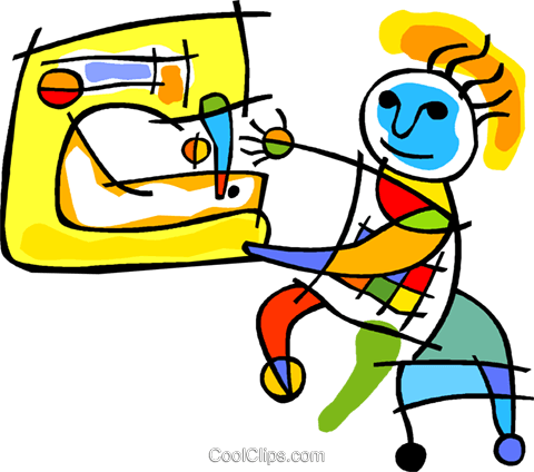 Sewing Machine Clipart Cartoon - Sewing Machine (480x424)