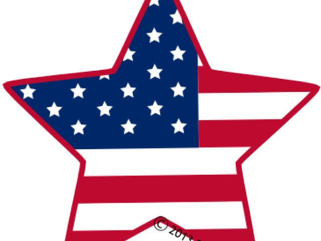 Patriotic Clipart Shooting Star - Clip Art American Flag Stars (640x480)