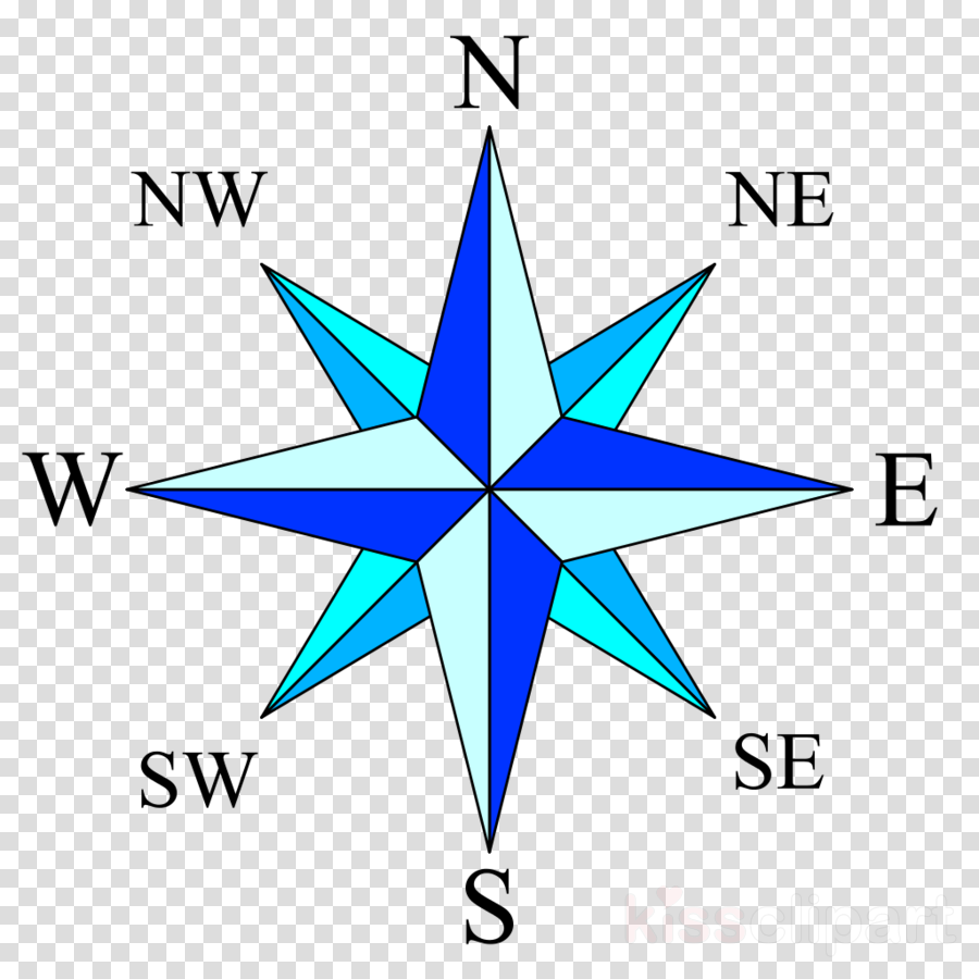 Download Simple Compass Rose Vector Clipart Compass - Rosa Delos Vientos Facil De Dibujar (900x900)