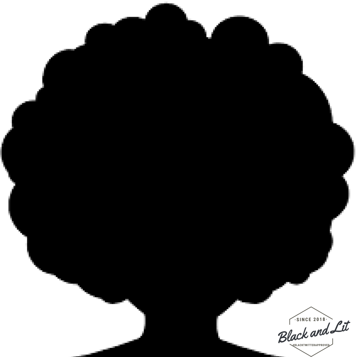 Clip Free Download Our Hair Grows Towards - Silhueta Mulher Afro (1200x1200)