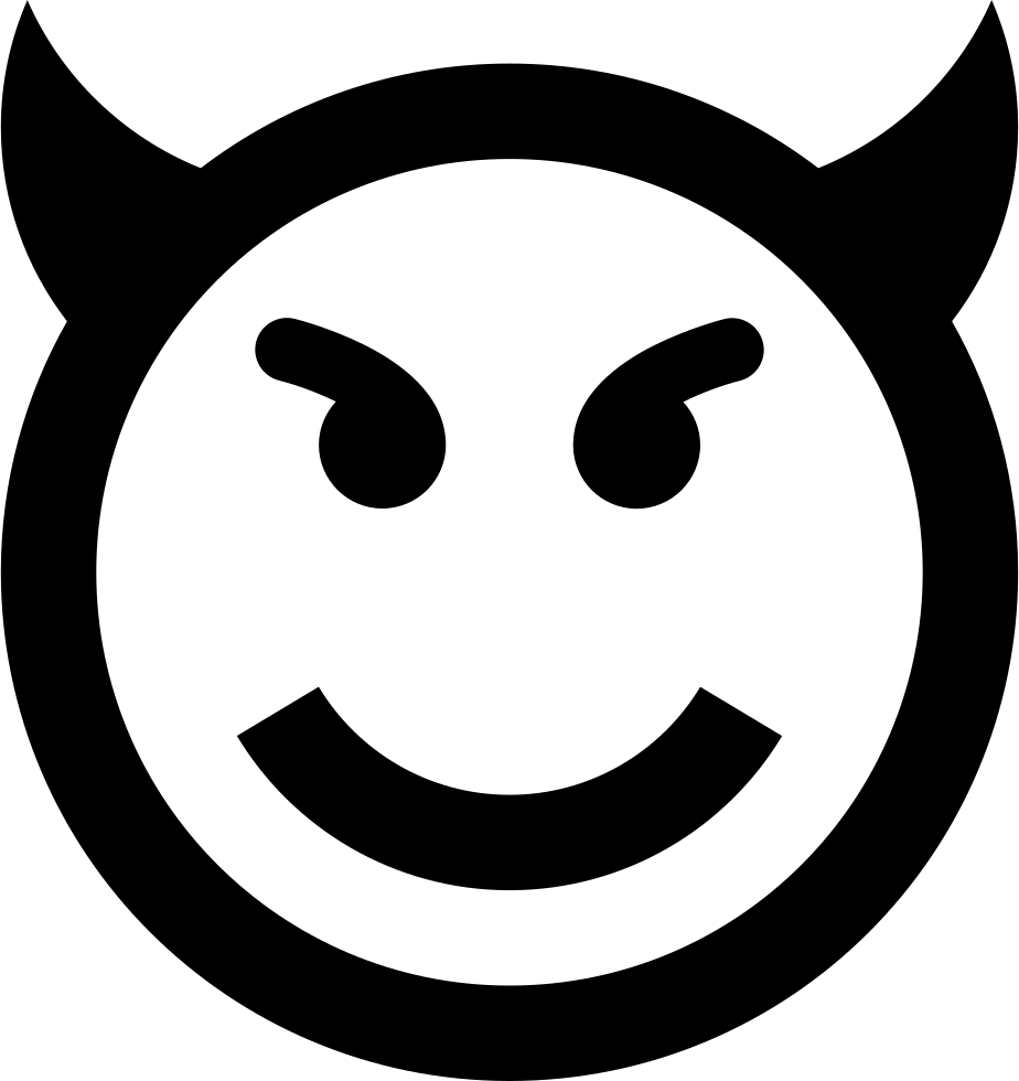 Smiley Face Png Evil Emoticon Smiley Face Svg Png Icon - Evil Icon (924x980)