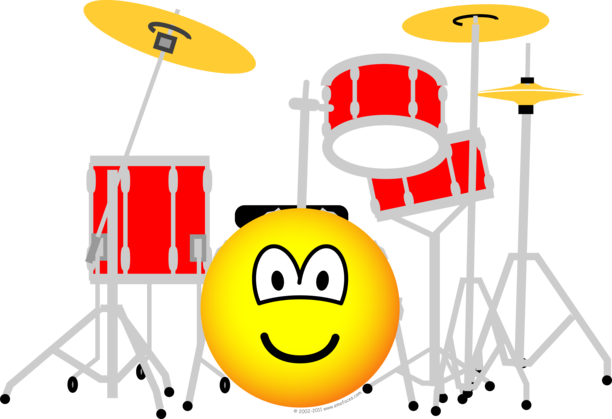 Drumkit Emoticon - Emoticon (612x419)