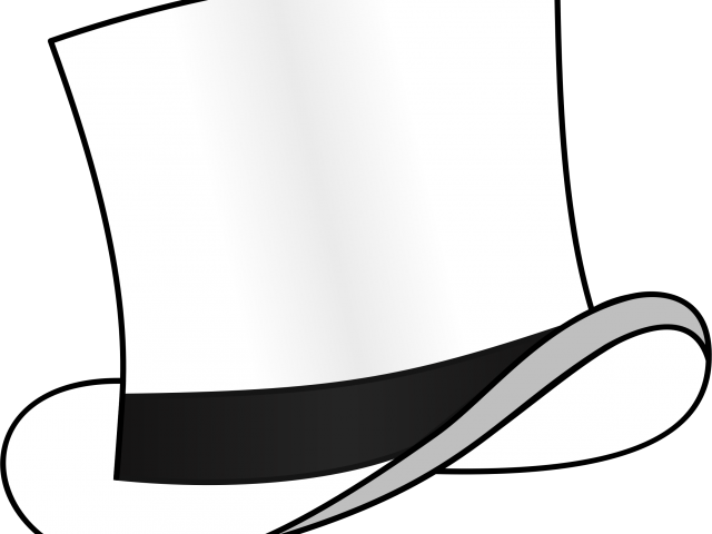 Drawn Top Hat Outline - Clip Art White Top Hat (640x480)