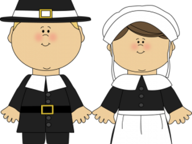 Pilgrim Clipart Story - Cartoon Pilgrim And Indian (640x480)