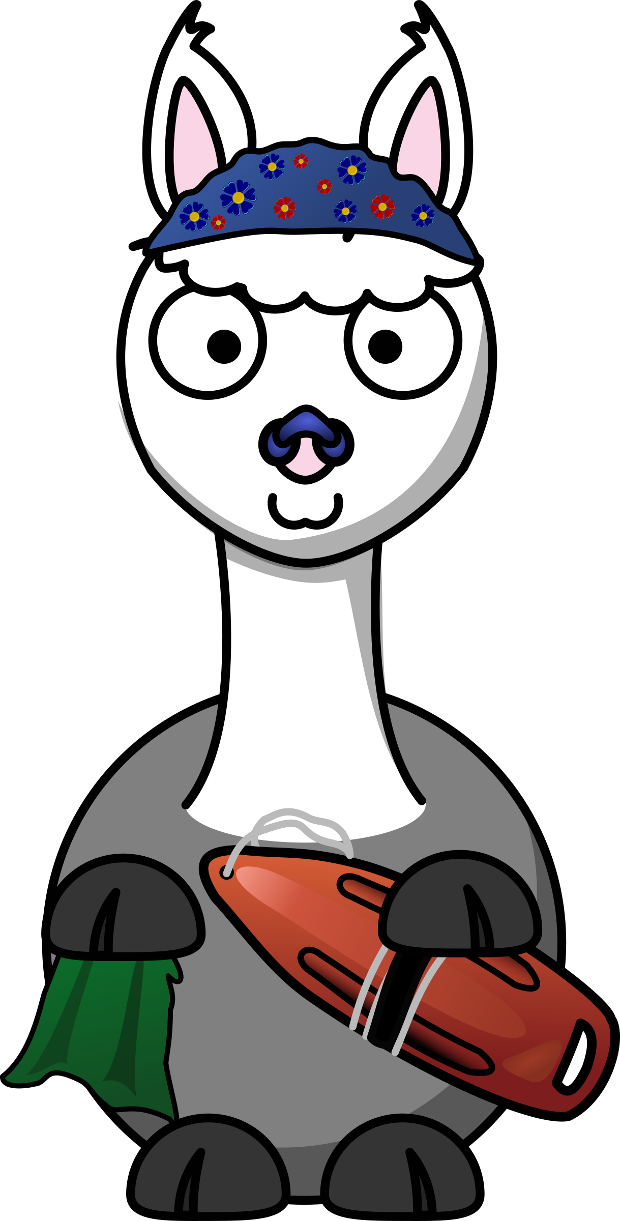 Llama Drawing Cartoon Gray Wolf Weasels - Cute Cartoon Llama (1219x2400)