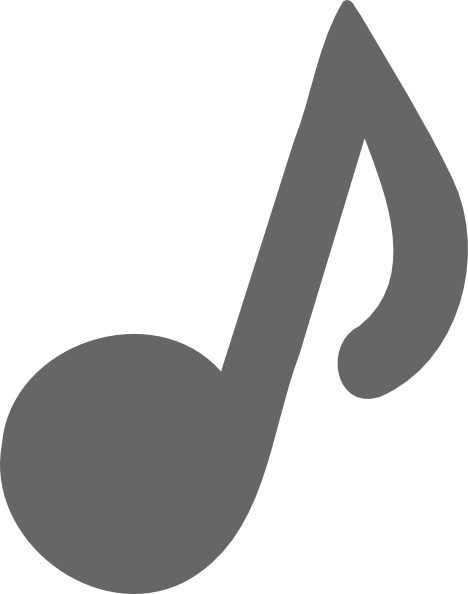 Gray Music Notes Clipart (468x594)