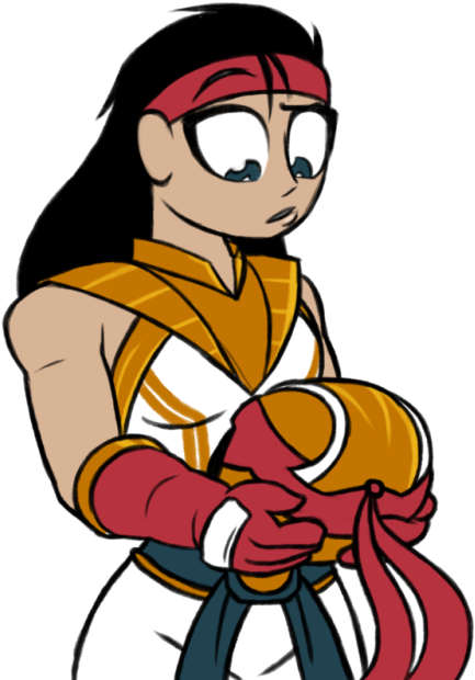 Patreon Request, Ryu Genderbent During The Power Rangers - Digital Art (500x634)