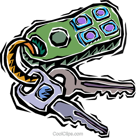 Car Keys Royalty Free Vector Clip Art Illustration - Car (470x480)