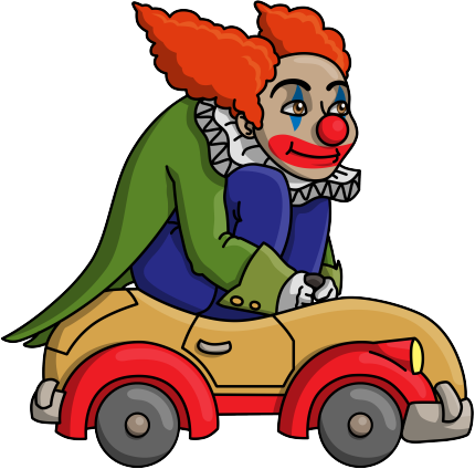 Clown Car Png Clip Black And White Library - Clown Car Png (430x424)