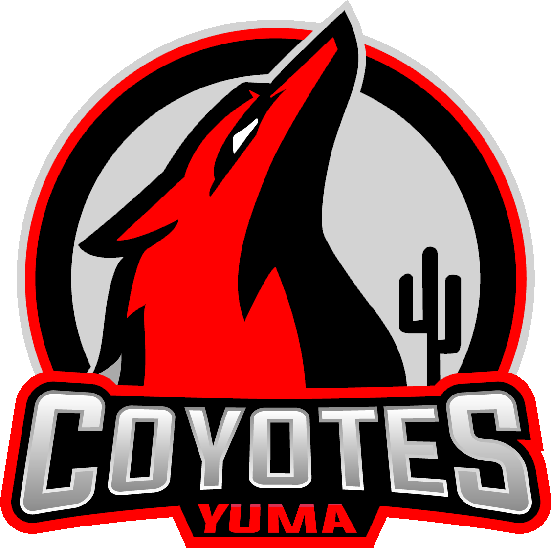 Desert Valley League Clipart Black And White - Yuma Coyotes Football (1200x1200)