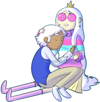 Sweater Queen And Kingfrozen Ice King Being Cuties - Cartoon (400x385)