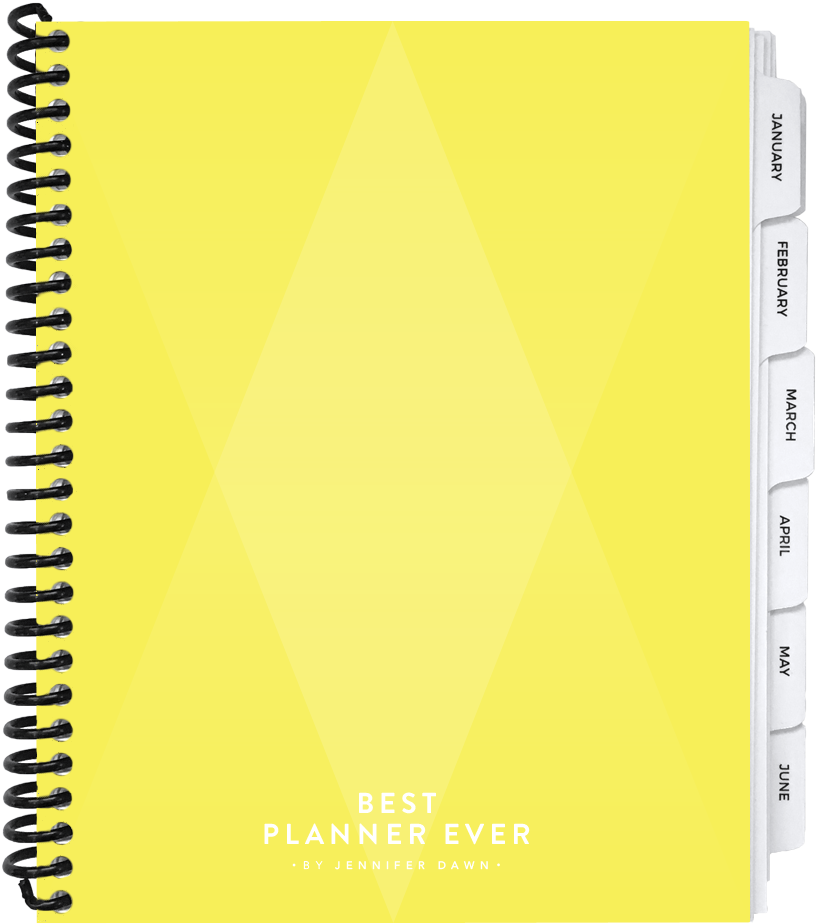Daily Goals And Schedule Planner Best Ever - Yellow (858x1000)
