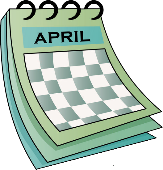 Calendar Clipart Calendar Page - April Calendar Clip Art (528x550)