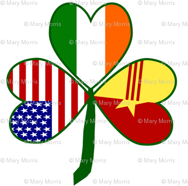 Vietnam Unity Shamrock - Italian Irish American (392x400)