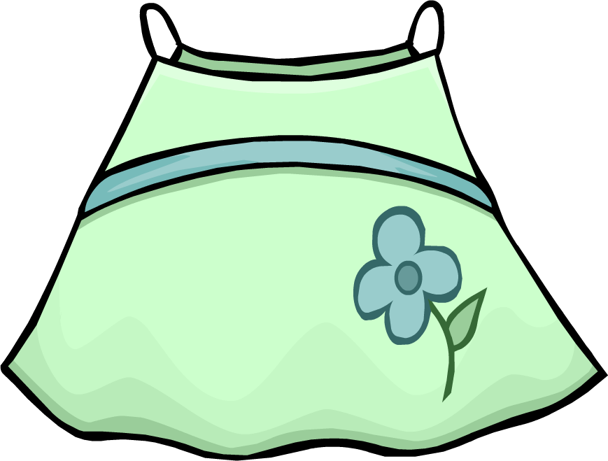 Spring Dress Icon - Club Penguin Green Dress (869x659)