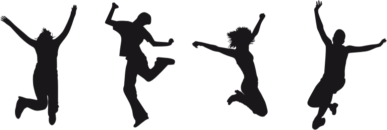 Boy And Girl Photos Download - Jumping For Joy Silhouettes (772x260)