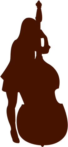Banner Black And White Stock Musician Music Double - Double Bass Silhouette (512x512)