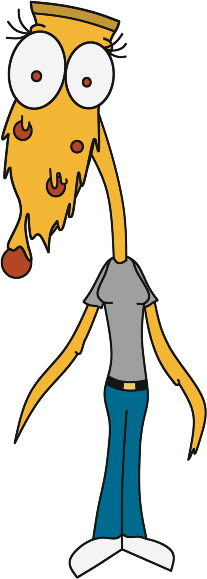 Lisa Is A Woman With A Pizza Slice For A Head And A - Lisa Is A Woman With A Pizza Slice For A Head And A (1073x2157)
