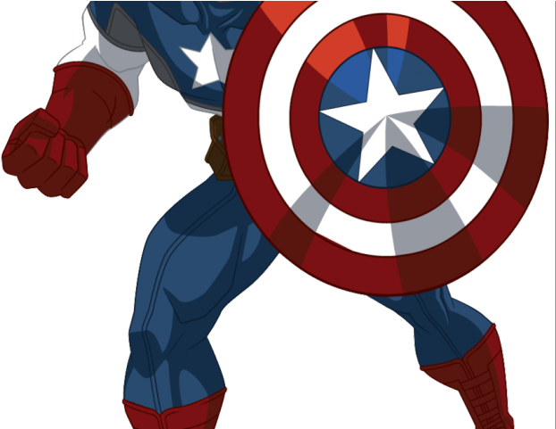 Captain Marvel Clipart Animated - Avengers Captain America Cartoon (640x480)
