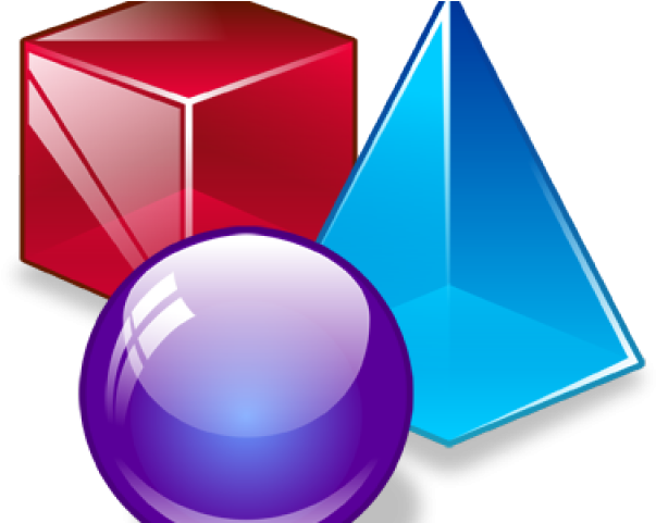 3d Shape Clipart - Geometry Shapes Icon (640x480)