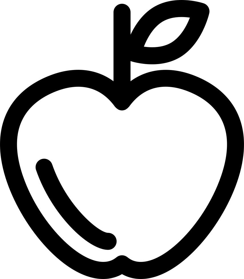 Apple Outline Comments - Apple Vector Png (856x980)