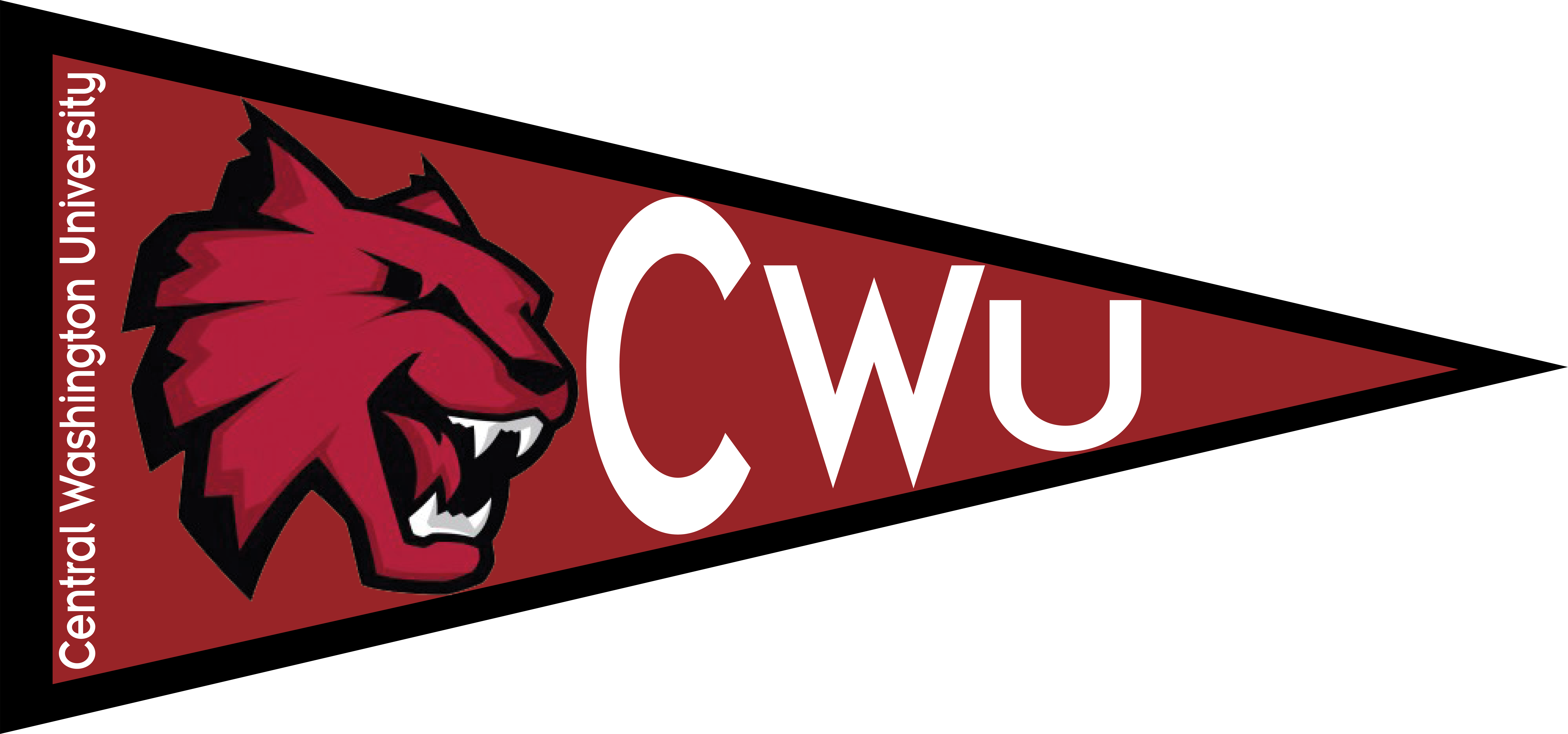 Central Washington University Pennent Gear Up - Central Washington University Pennant (10000x4682)