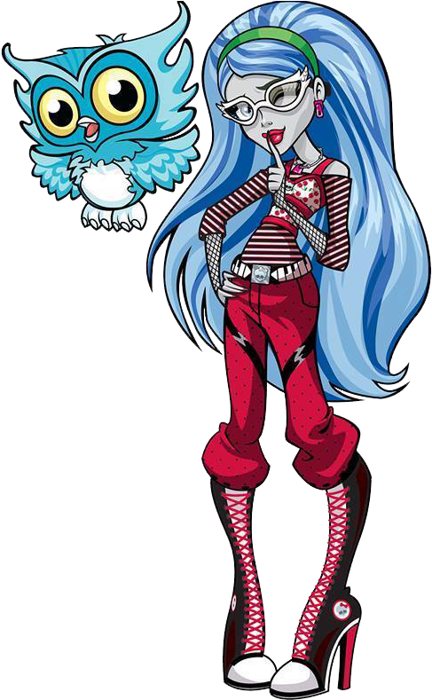 Monster Waves Clipart Waiter - Monster High Ghoulia Yelps (520x804)