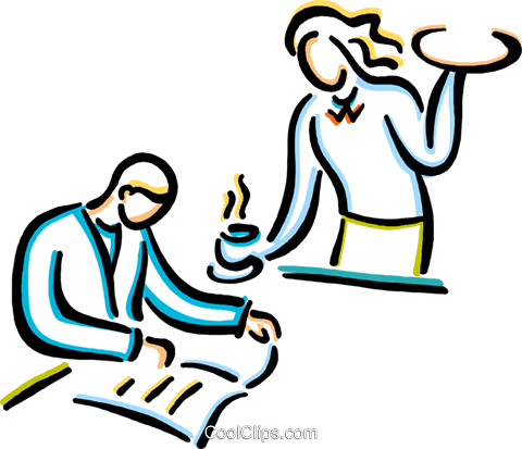 Customer Clipart Waiter - Waiter (480x413)